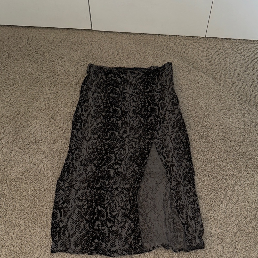 Abercrombie & Fitch Black Snake Skin Skirt